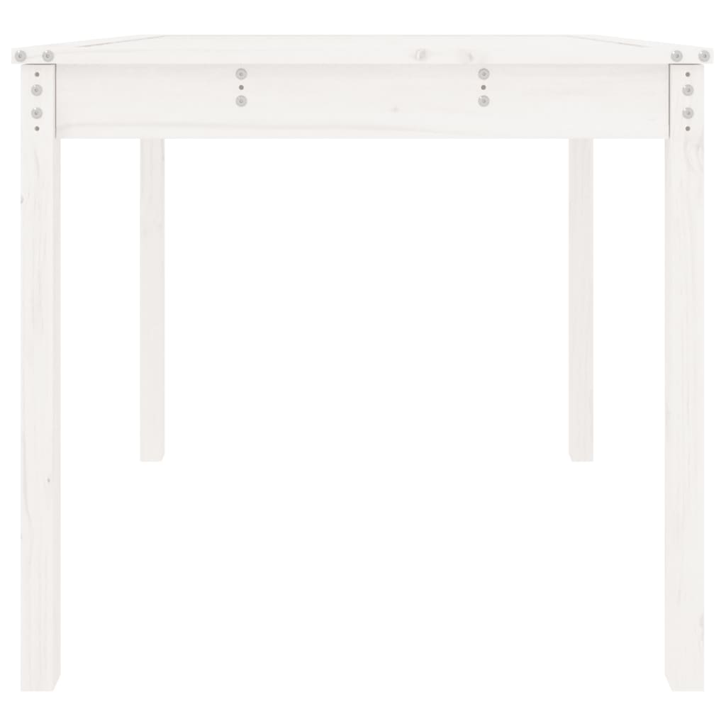 Hagebord hvit 82,5x82,5x76 cm heltre furu
