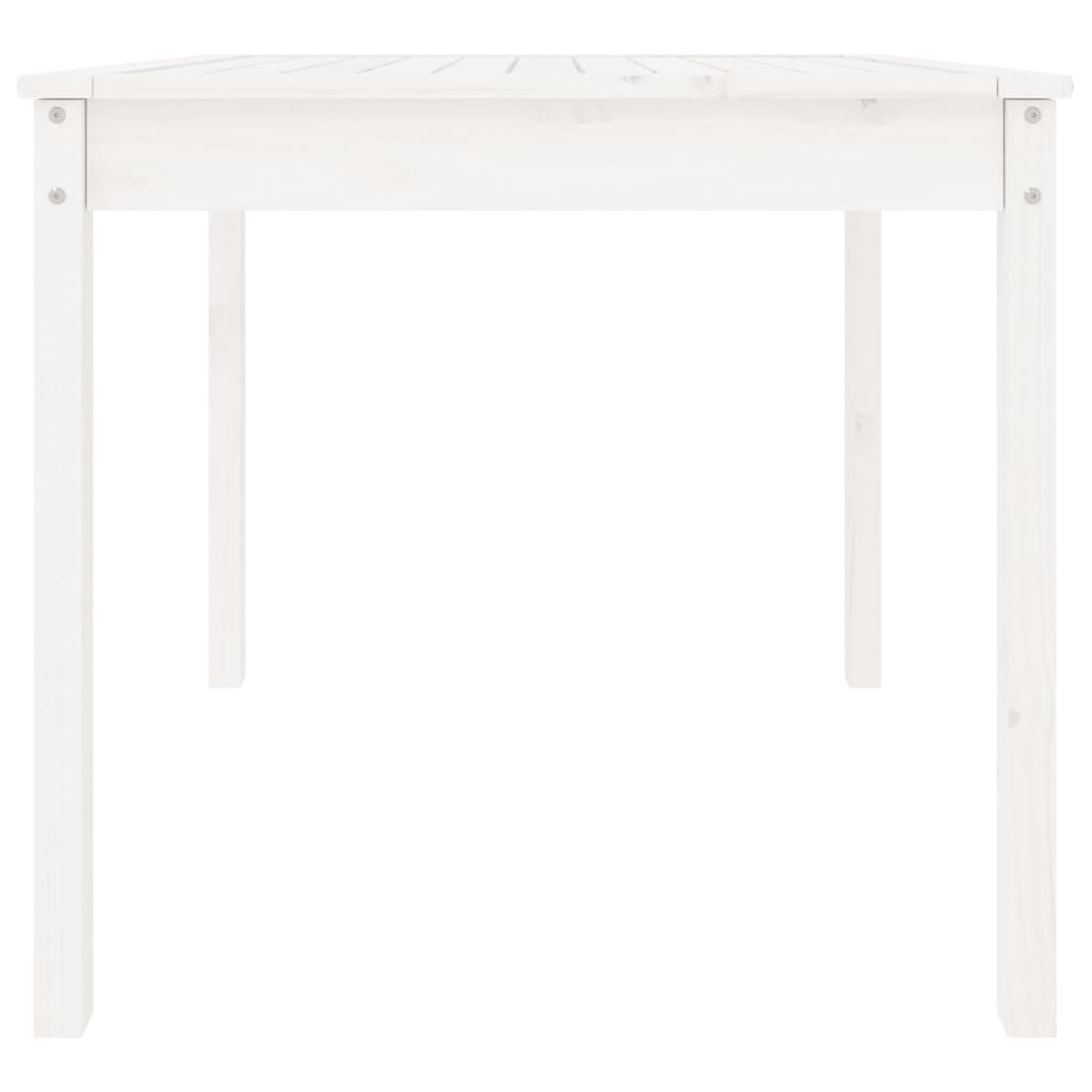 Hagebord hvit 82,5x82,5x76 cm heltre furu