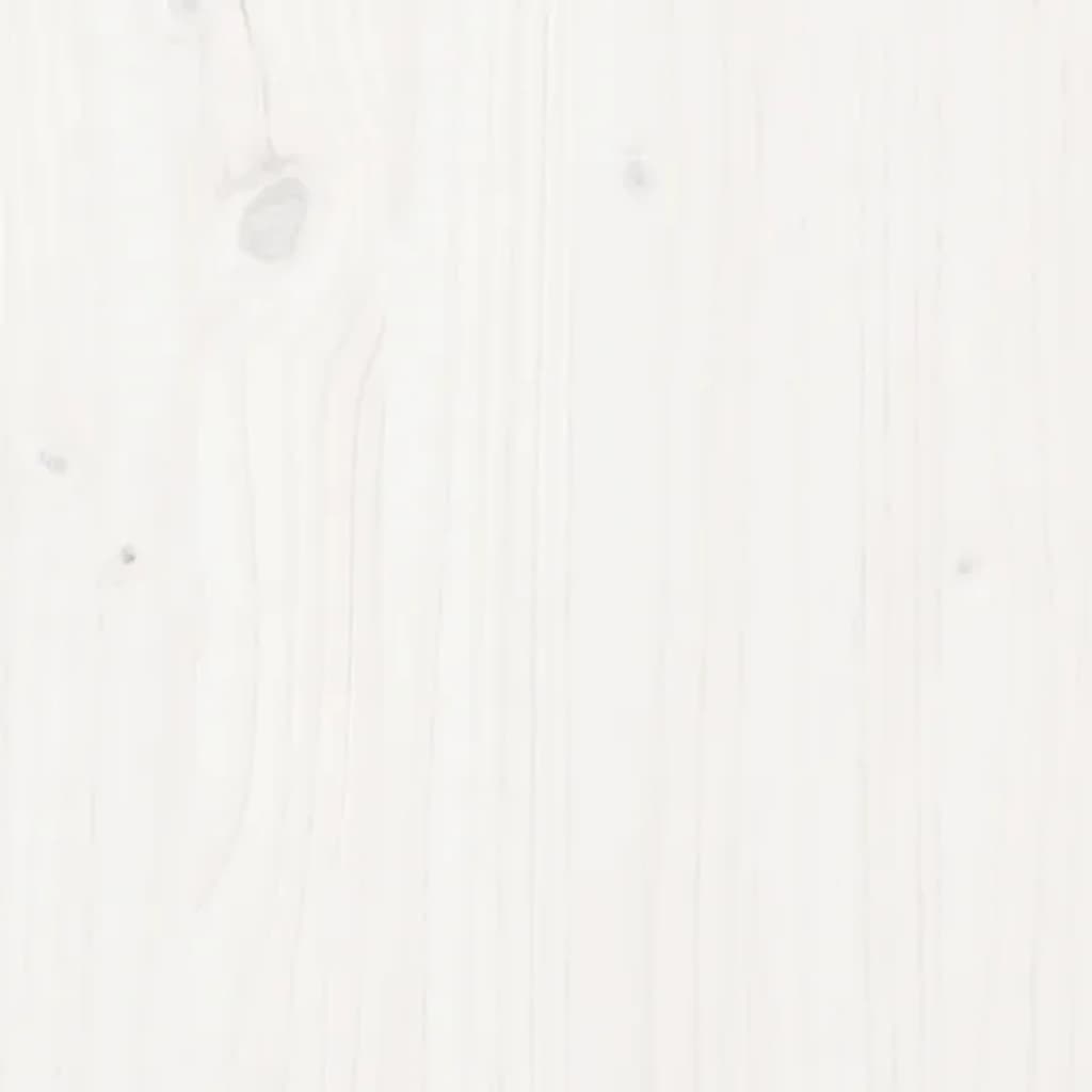 Hagebord hvit 82,5x82,5x76 cm heltre furu