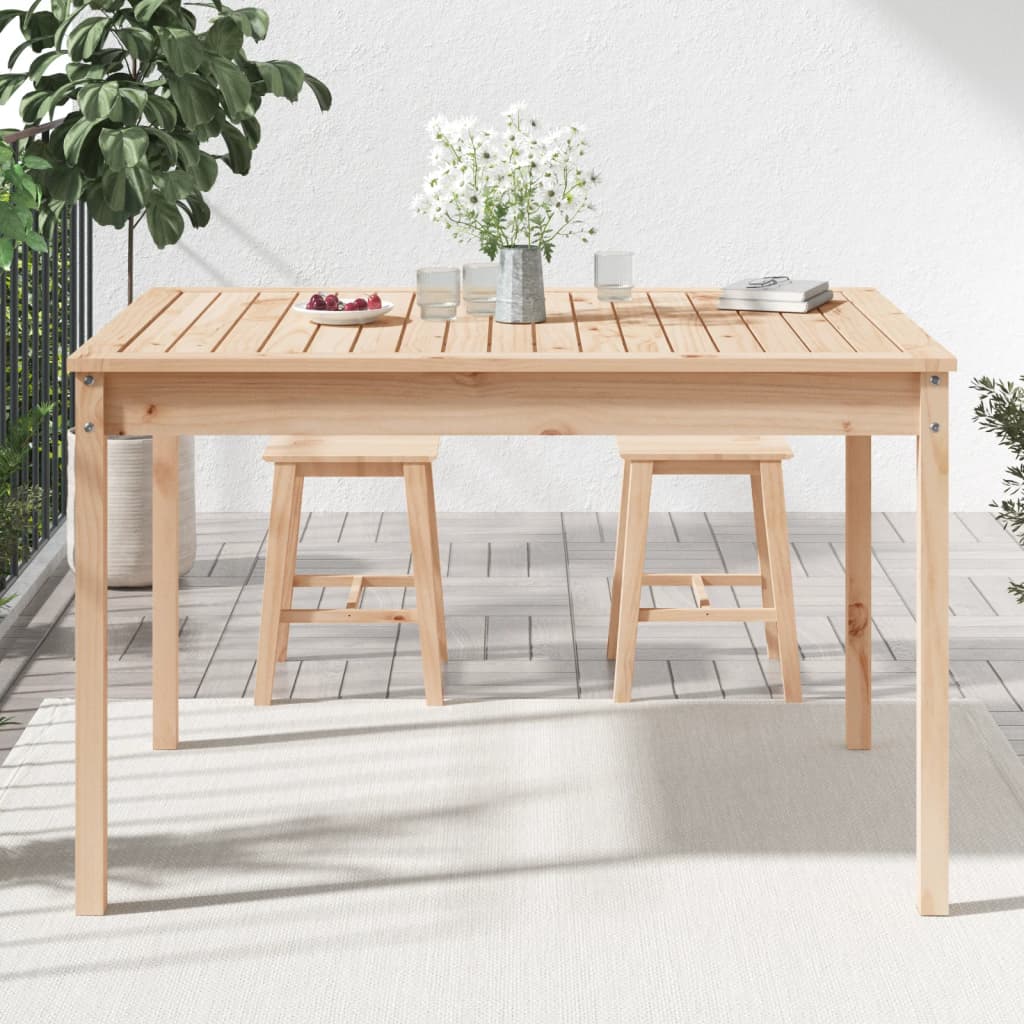Hagebord 121x82,5x76 cm heltre furu