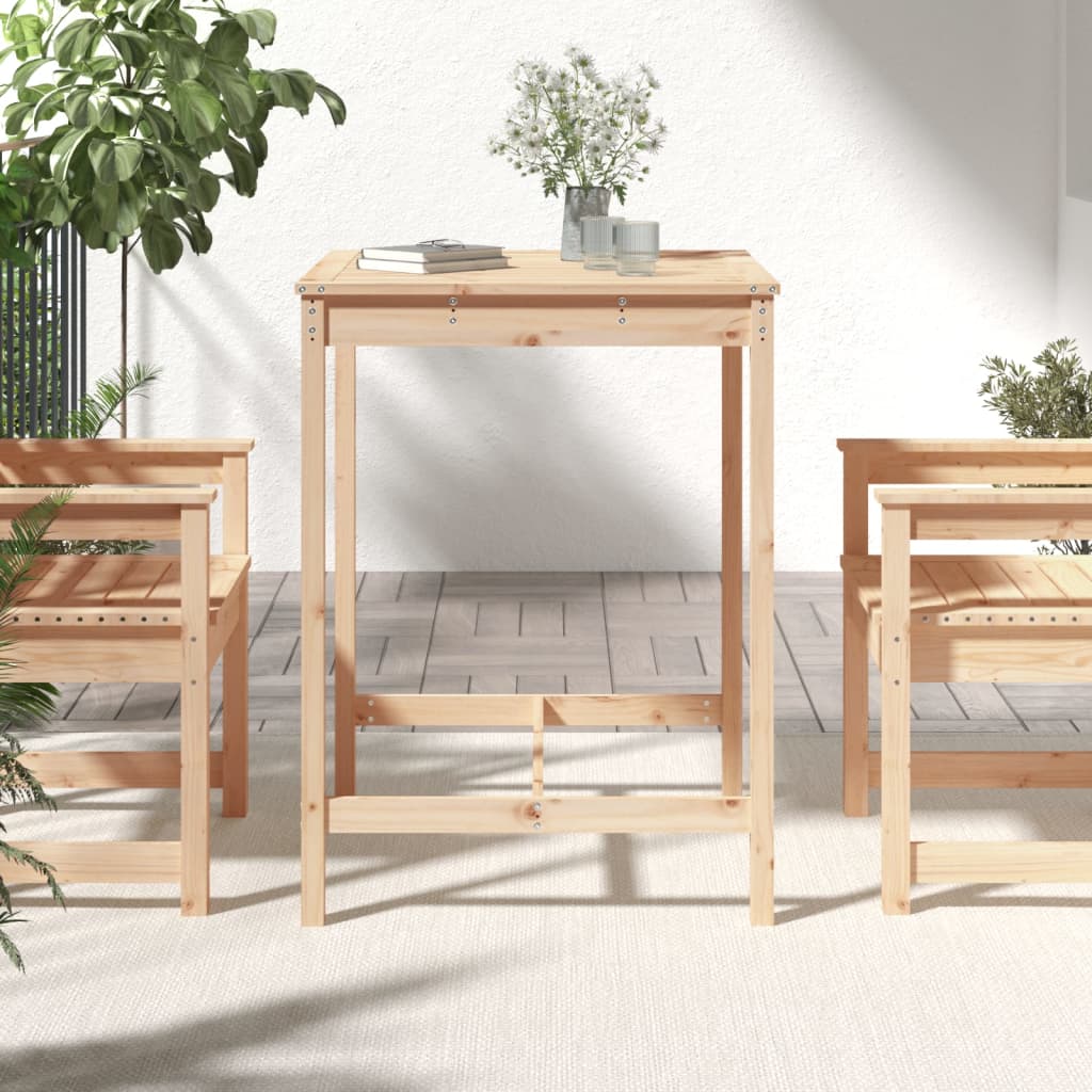 Hagebord 82,5x82,5x110 cm heltre furu