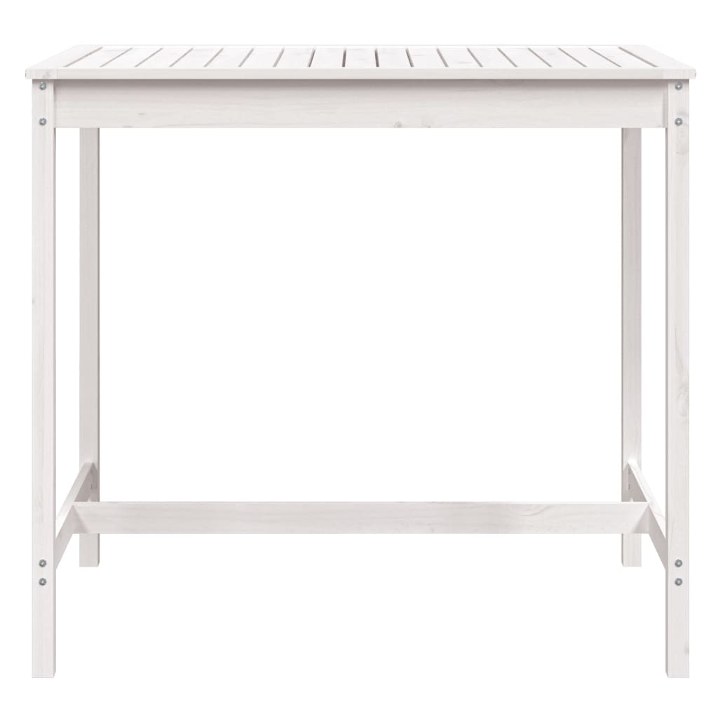 Hagebord hvit 121x82,5x110 cm heltre furu