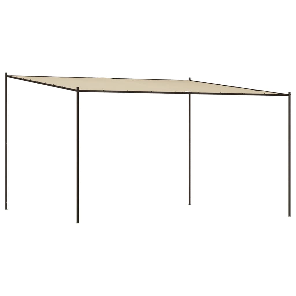 Festtelt beige 4x4 m 180 g/m² stoff og stål
