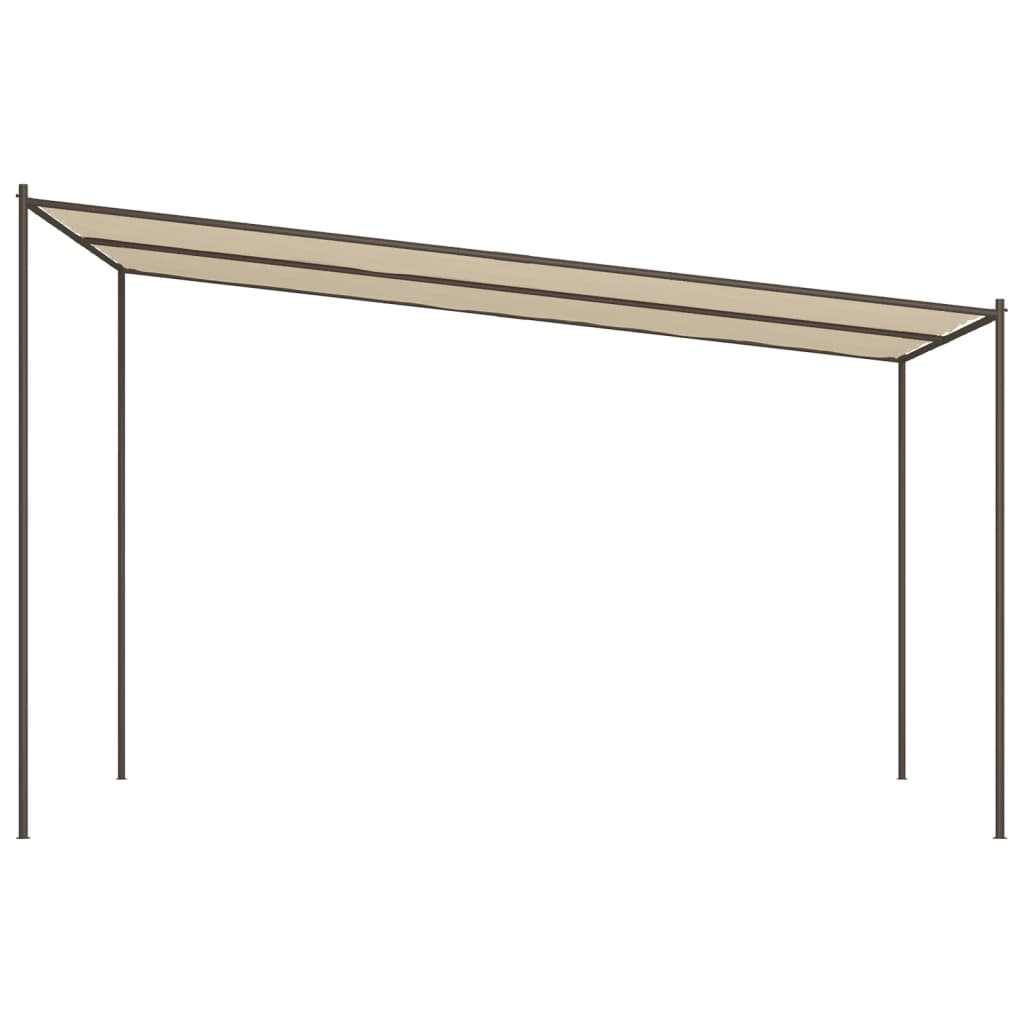 Festtelt beige 4x4 m 180 g/m² stoff og stål