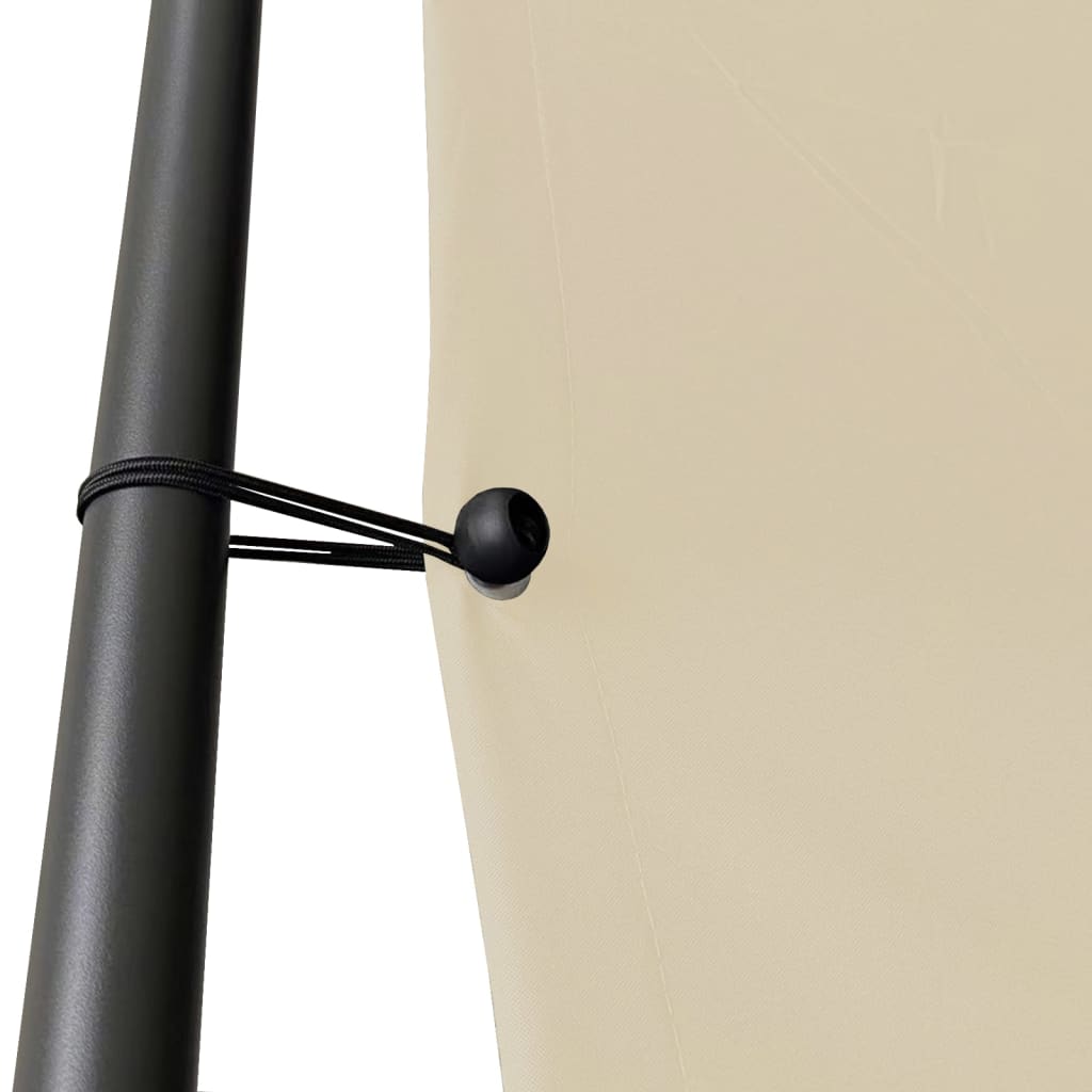 Festtelt beige 4x4 m 180 g/m² stoff og stål
