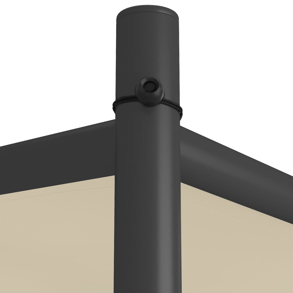 Festtelt beige 4x4 m 180 g/m² stoff og stål