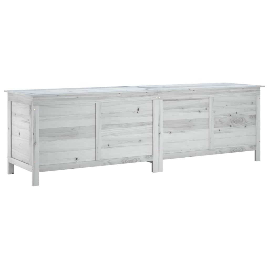 Putekasse hvit 198,5x50x56,5 cm heltre gran