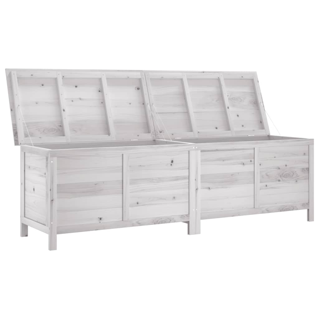Putekasse hvit 198,5x50x56,5 cm heltre gran