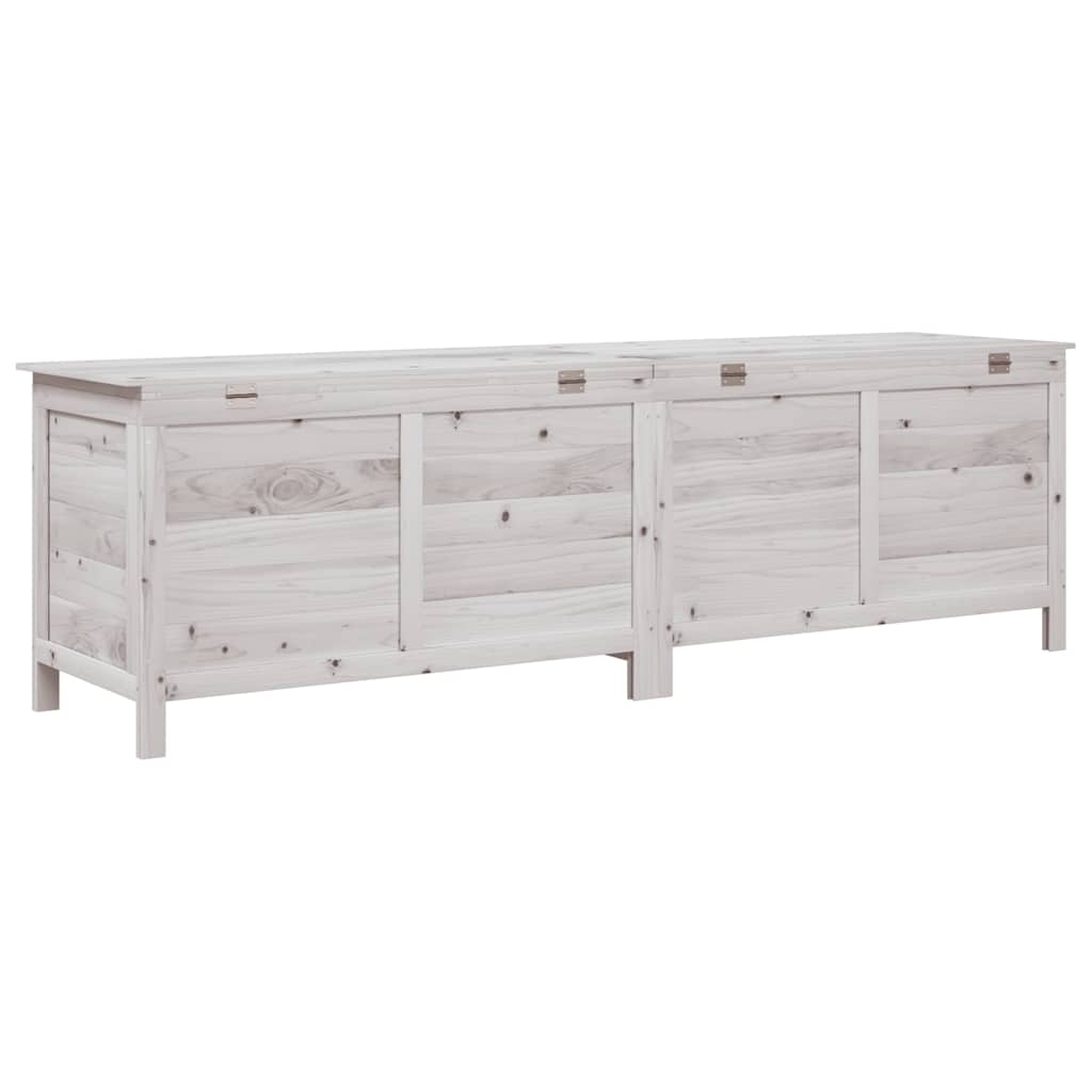 Putekasse hvit 198,5x50x56,5 cm heltre gran