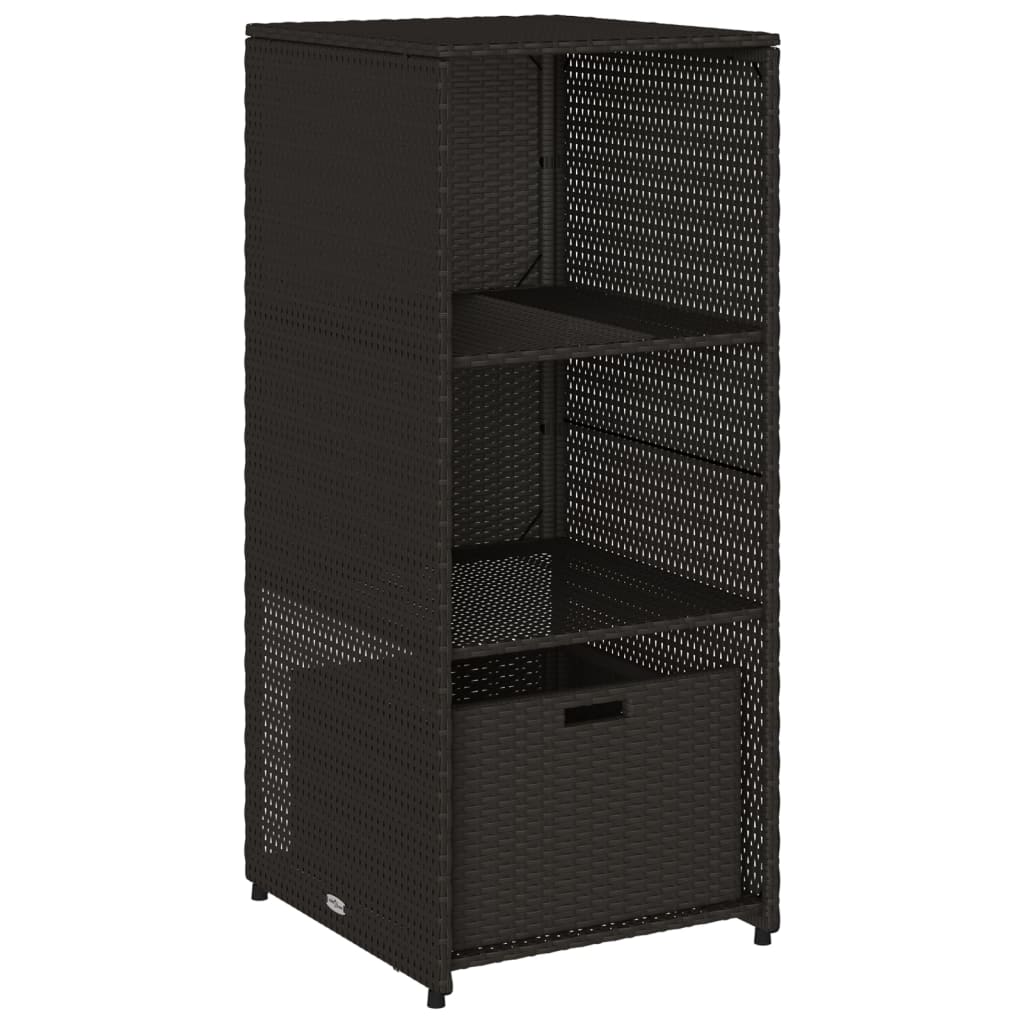 Putekasse svart 50x55x115 cm polyrotting