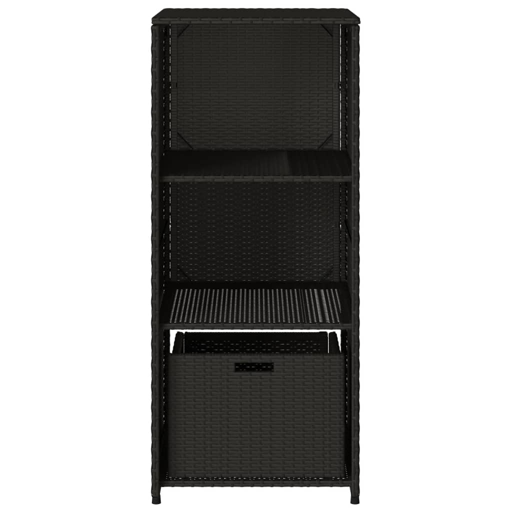 Putekasse svart 50x55x115 cm polyrotting