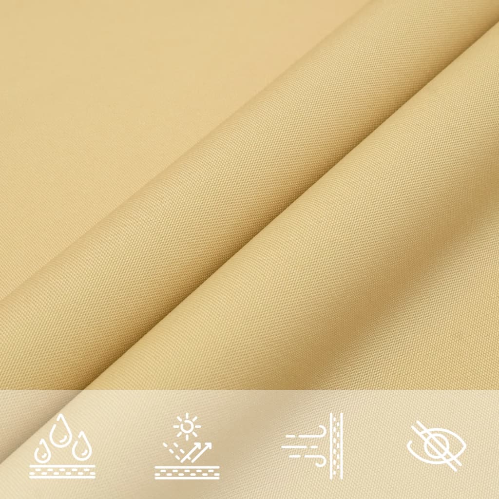 Solseil sand 5x5 m 100% polyester oxford