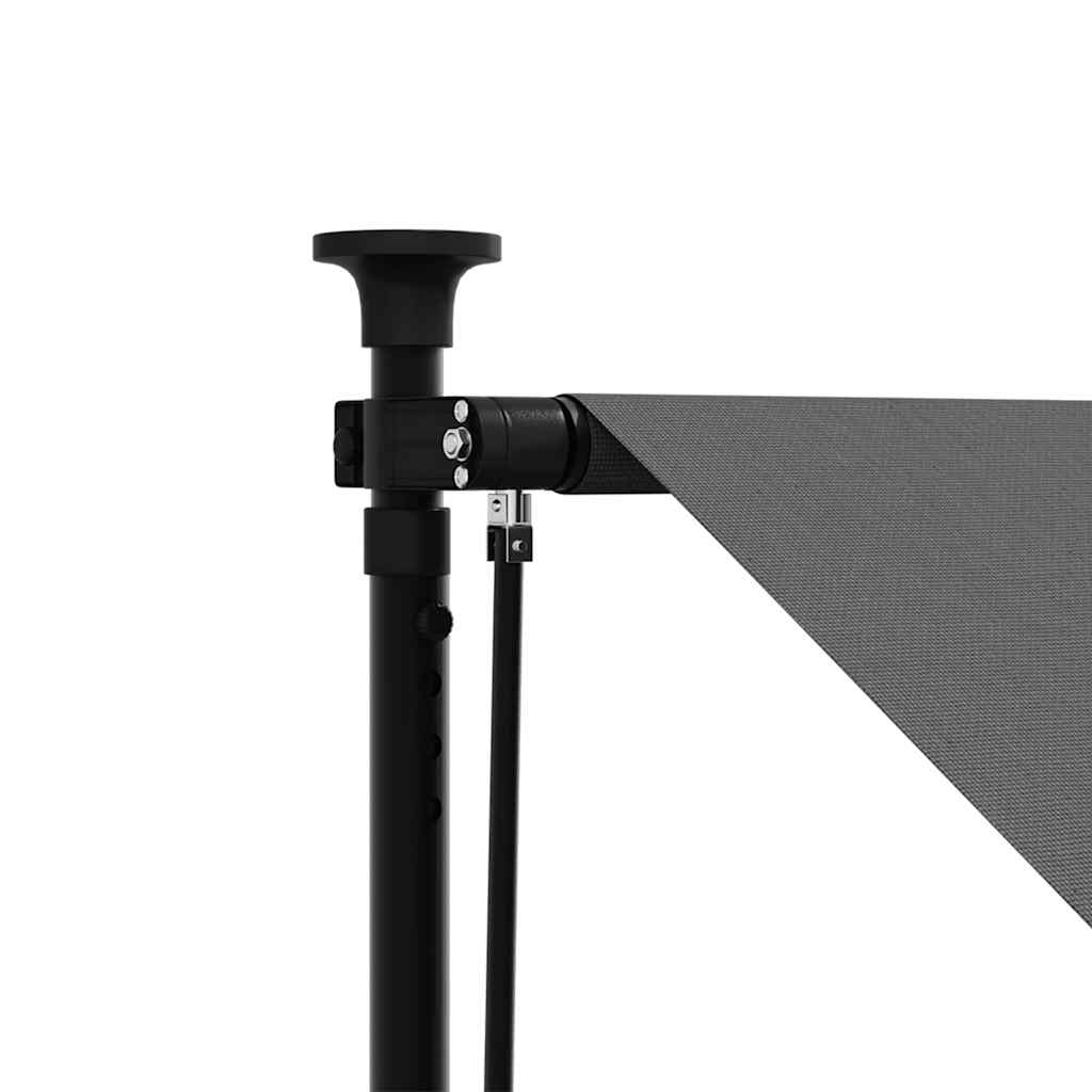 Uttrekkbar markise antrasitt 400x150 cm stoff og stål