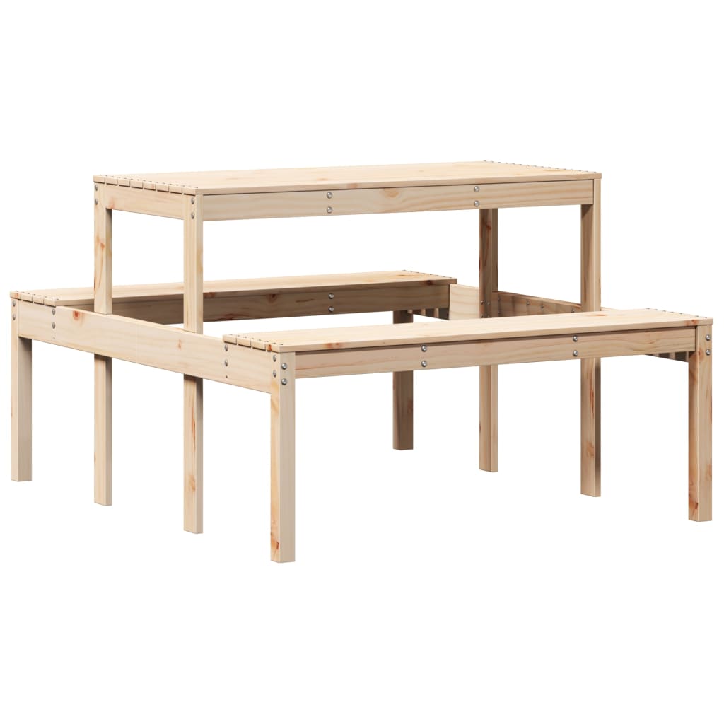 Piknikbord 110x134x75 cm heltre furu