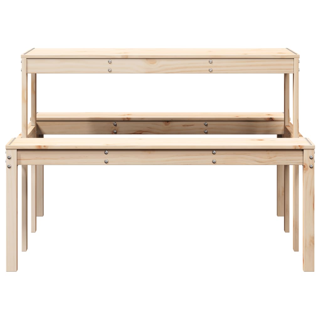 Piknikbord 110x134x75 cm heltre furu
