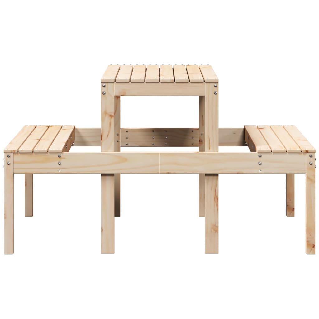 Piknikbord 110x134x75 cm heltre furu