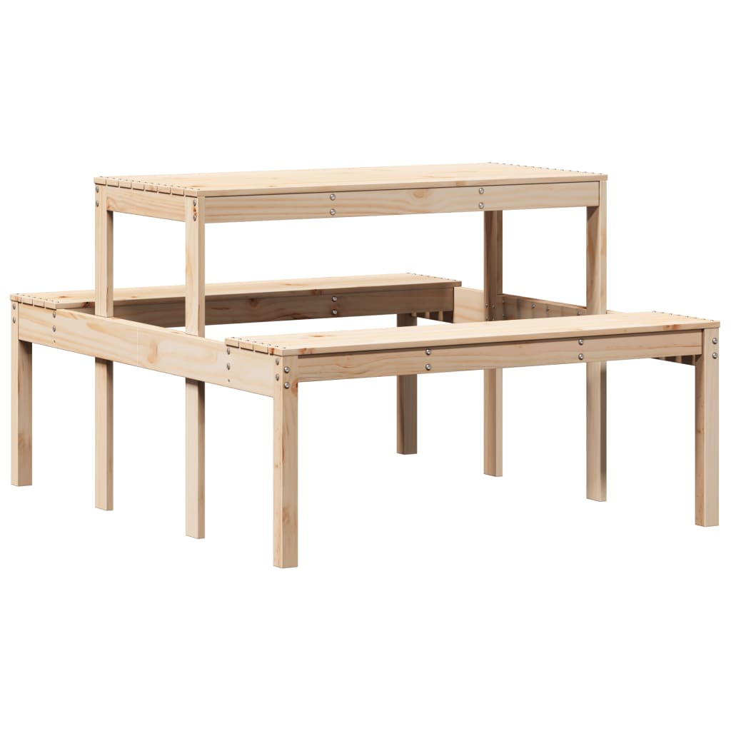 Piknikbord 110x134x75 cm heltre furu