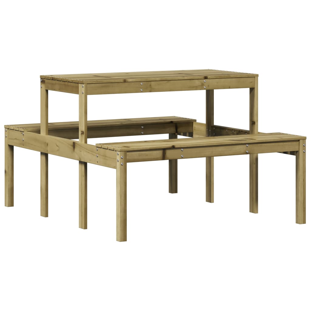 Piknikbord 110x134x75 cm impregnert furu
