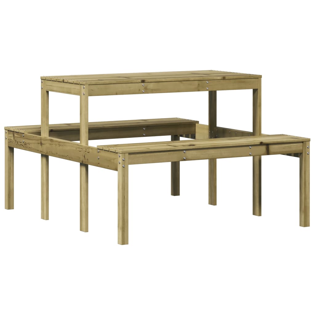 Piknikbord 110x134x75 cm impregnert furu