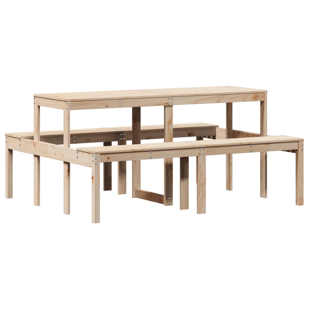 Piknikbord 160x134x75 cm heltre furu