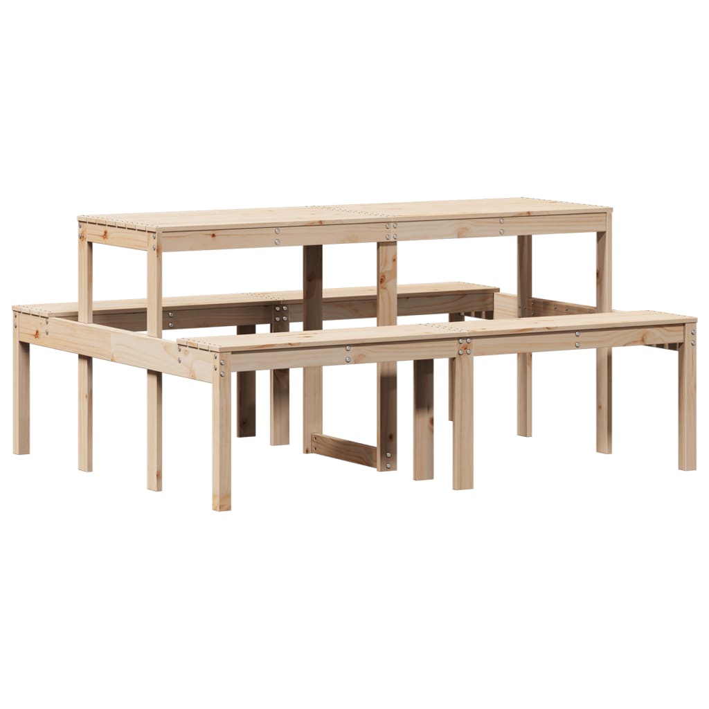 Piknikbord 160x134x75 cm heltre furu