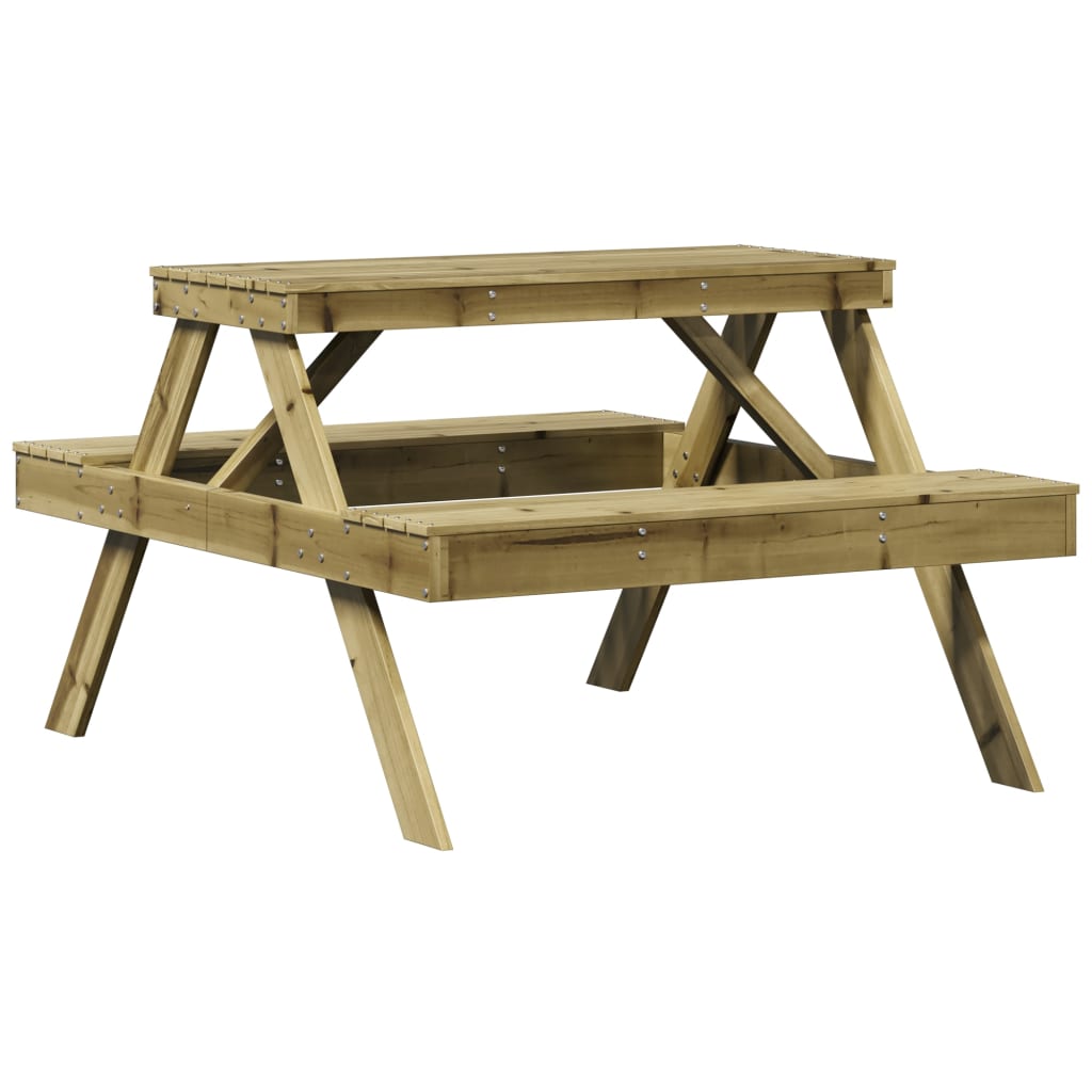 Piknikbord 105x134x75 cm impregnert furu
