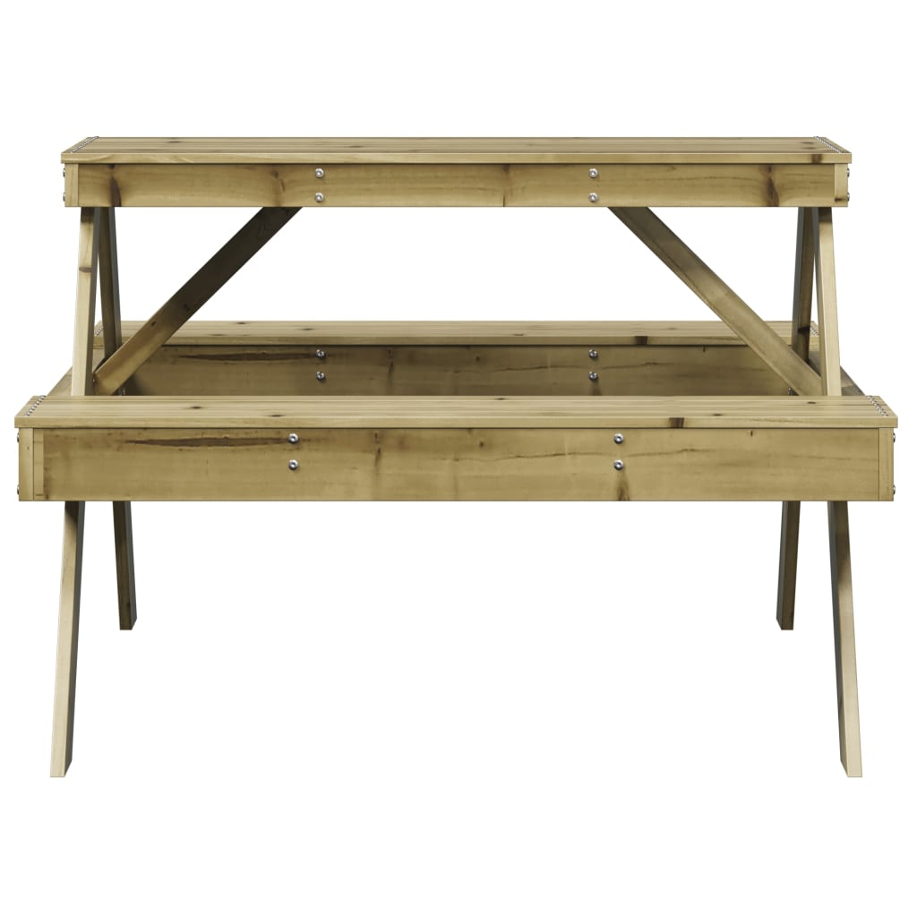 Piknikbord 105x134x75 cm impregnert furu