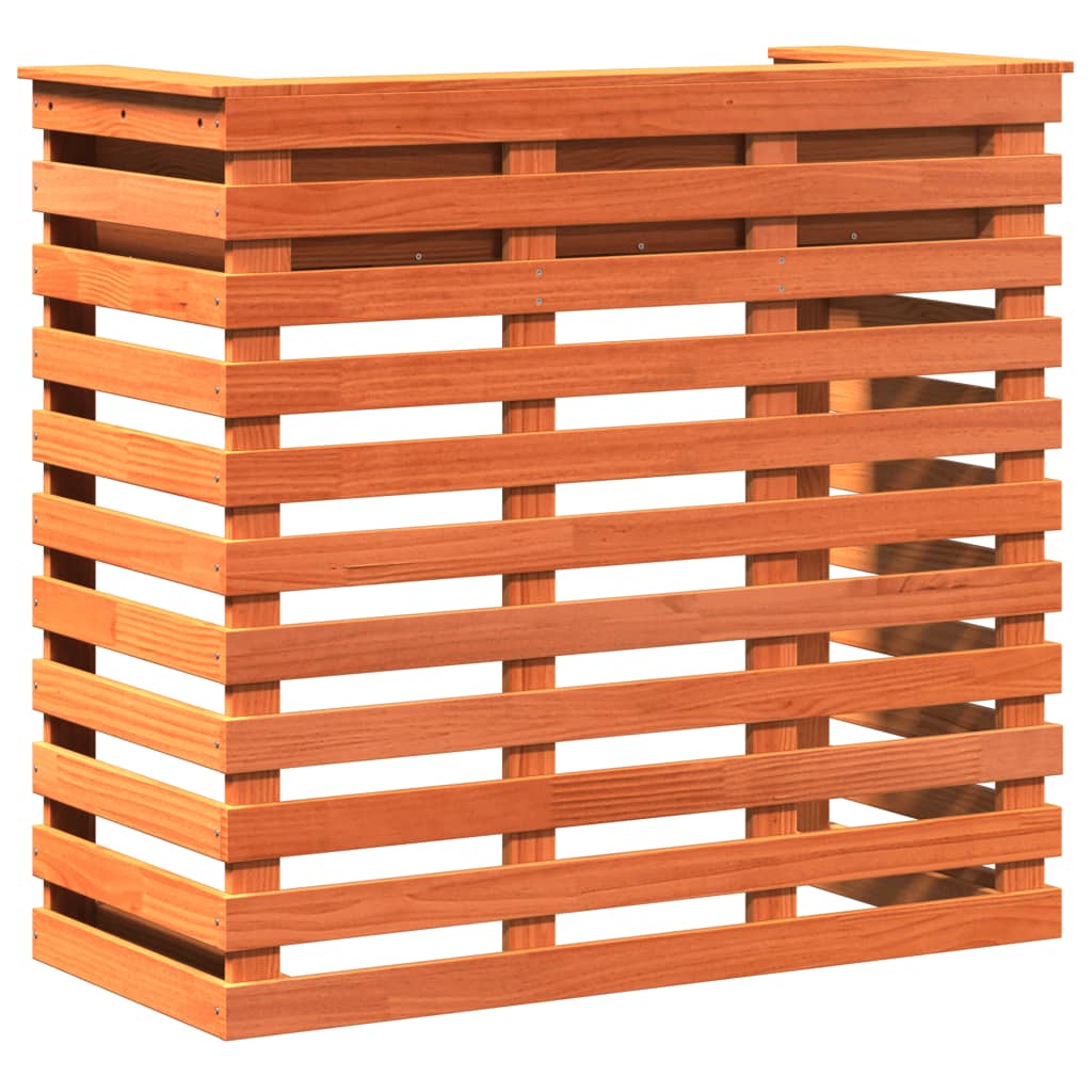 Utendørs barbord voksbrun 113,5x50x103 cm heltre furu