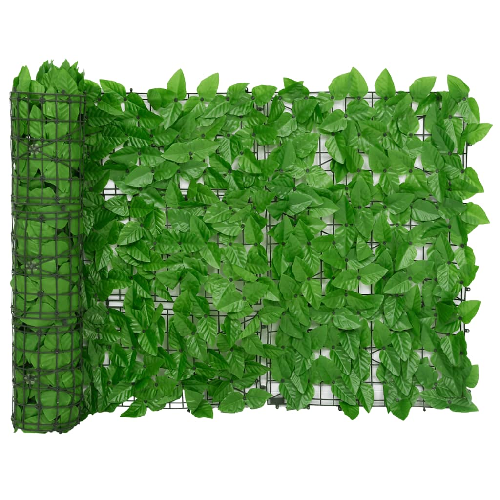 Balkongskjerm med grønne blader 200x75 cm