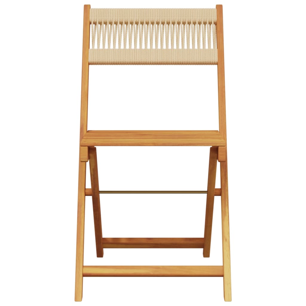 Bistrostoler 2 stk beige heltre akasie og tau