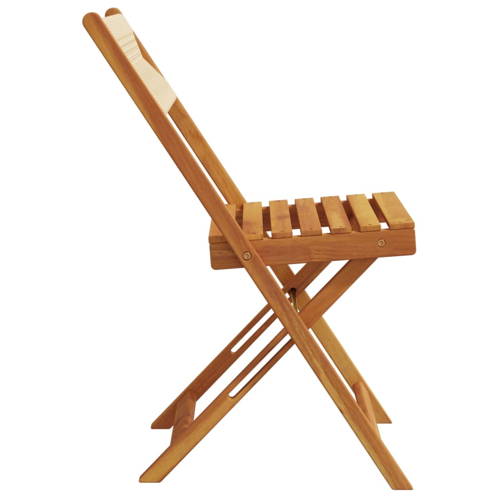 Bistrostoler 2 stk beige heltre akasie og tau