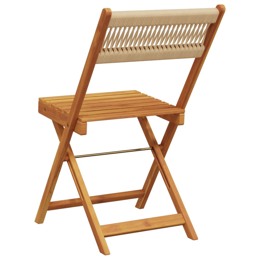 Bistrostoler 2 stk beige heltre akasie og tau