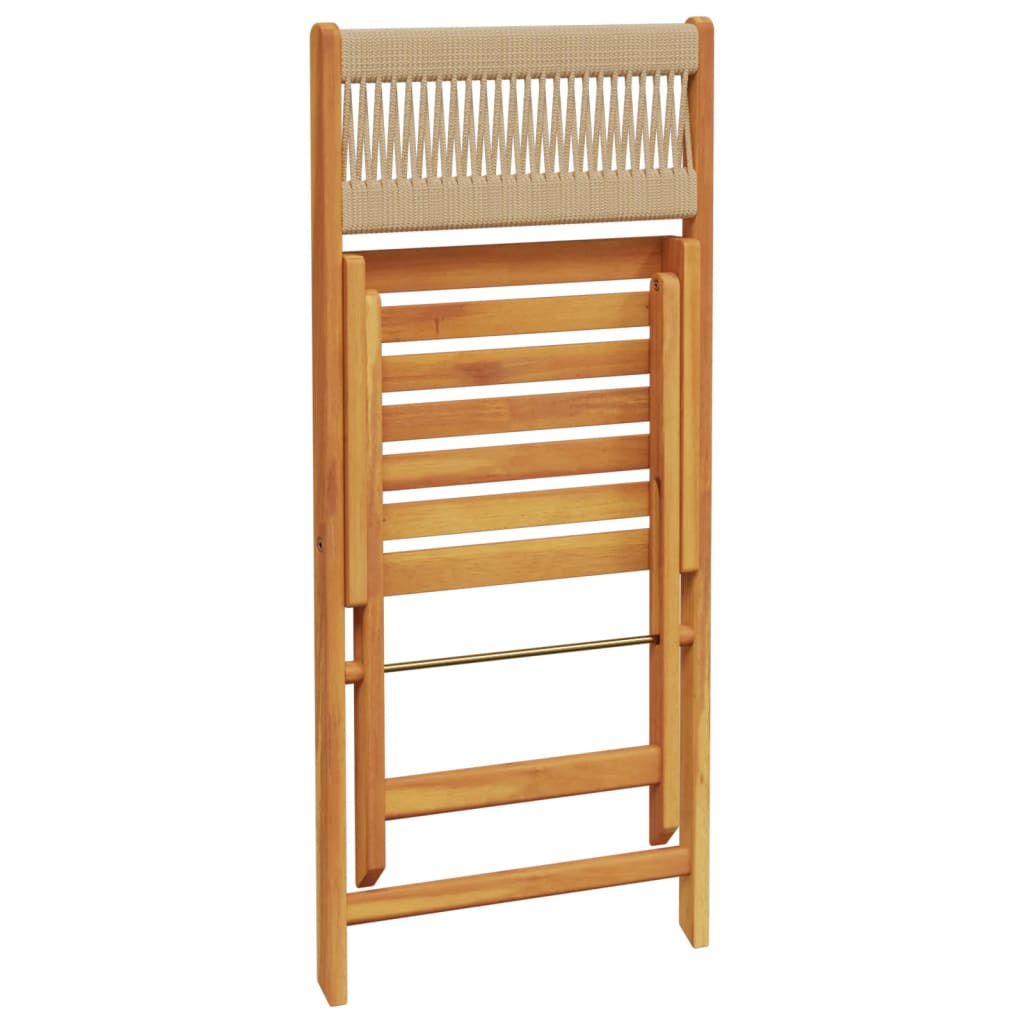 Bistrostoler 2 stk beige heltre akasie og tau
