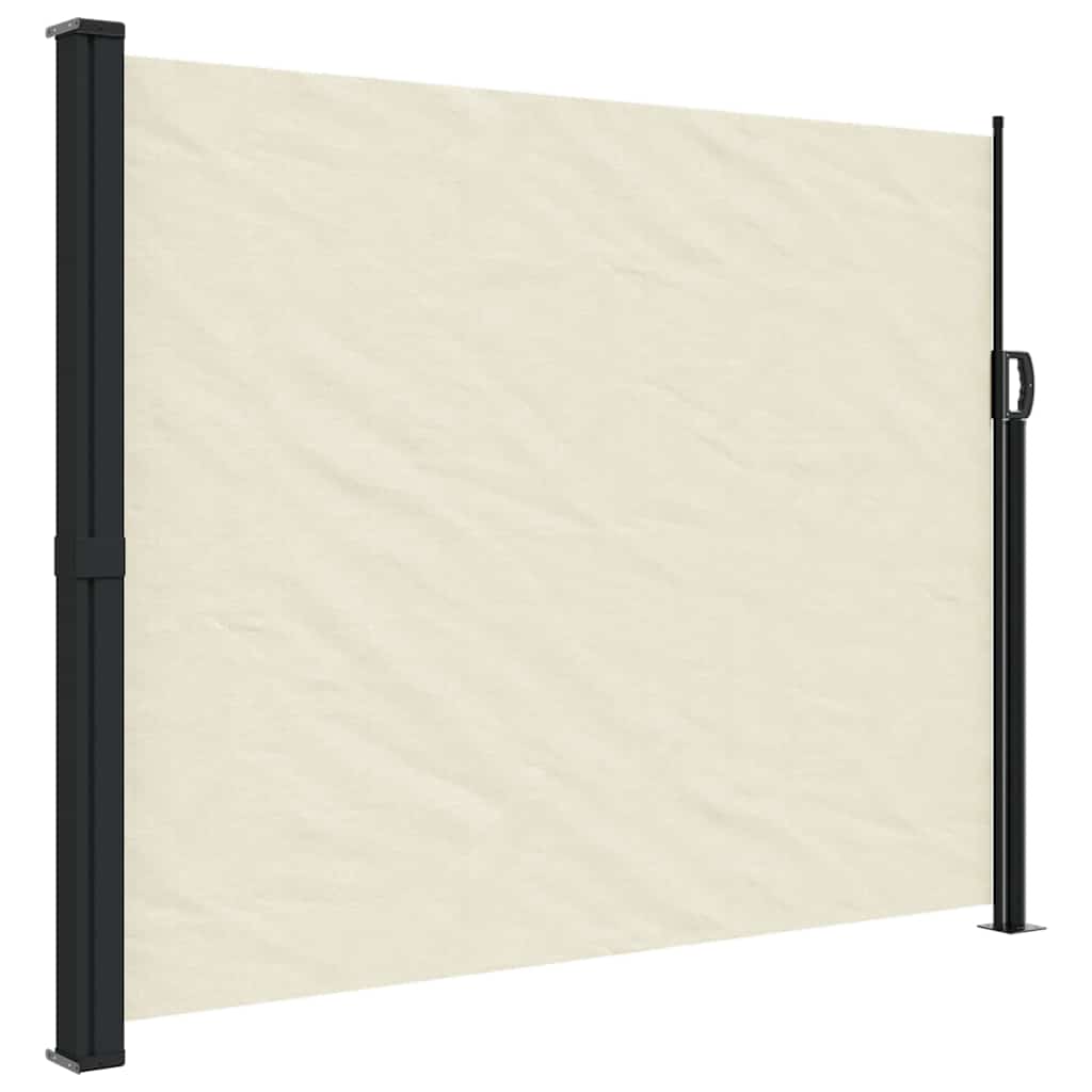 Uttrekkbar sidemarkise kremhvit 160x300 cm