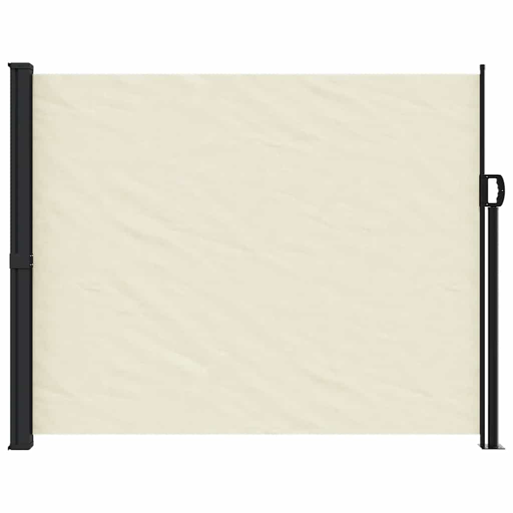 Uttrekkbar sidemarkise kremhvit 160x300 cm