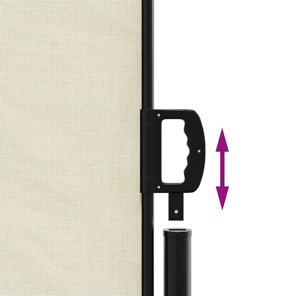 Uttrekkbar sidemarkise kremhvit 160x300 cm