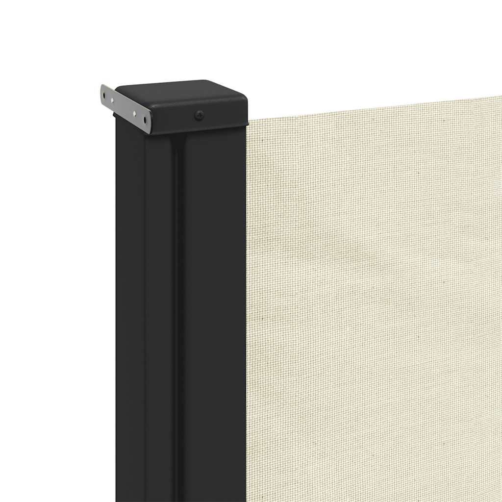 Uttrekkbar sidemarkise kremhvit 160x300 cm
