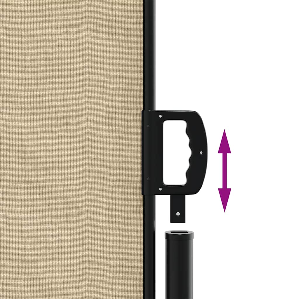 Uttrekkbar sidemarkise beige 170x300 cm