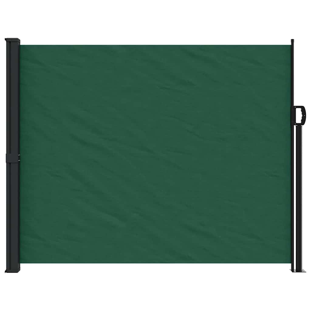 Uttrekkbar sidemarkise mørkegrønn 170x300 cm