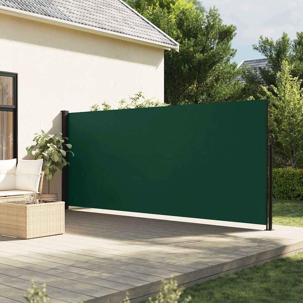 Uttrekkbar sidemarkise mørkegrønn 170x300 cm