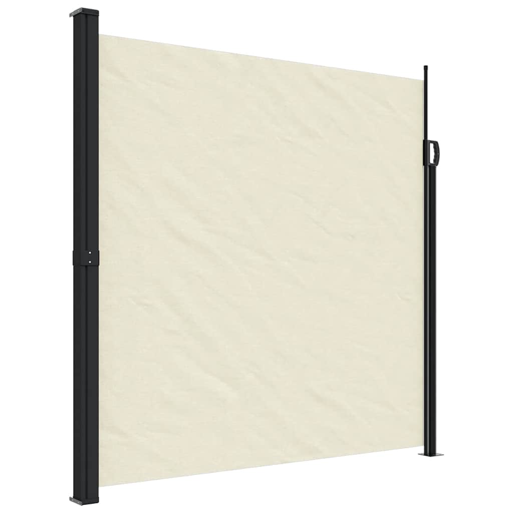 Uttrekkbar sidemarkise kremhvit 200x300 cm
