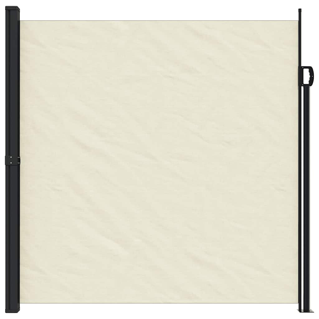 Uttrekkbar sidemarkise kremhvit 200x300 cm