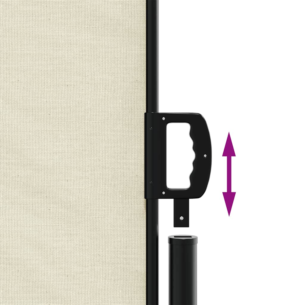 Uttrekkbar sidemarkise kremhvit 200x300 cm
