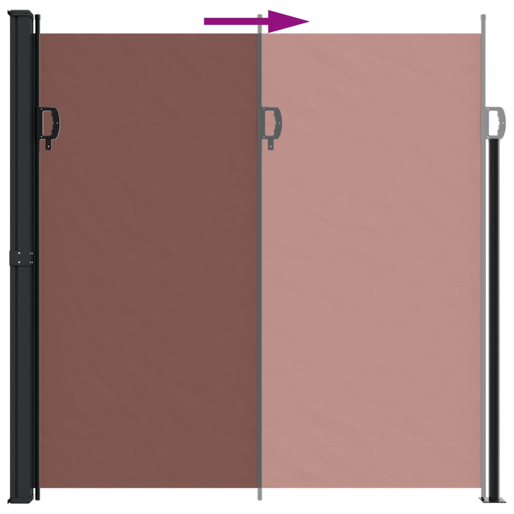 Uttrekkbar sidemarkise brun 200x300 cm