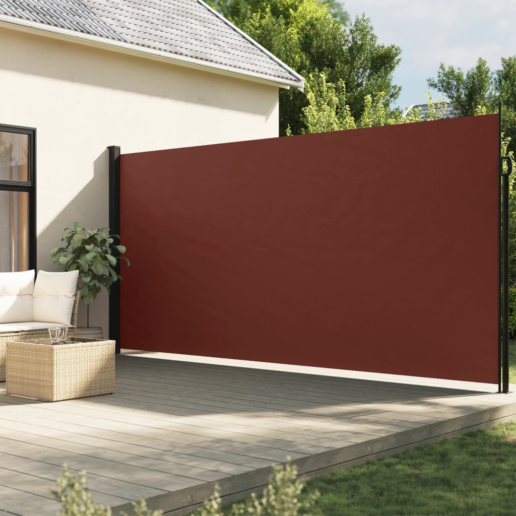 Uttrekkbar sidemarkise brun 200x300 cm