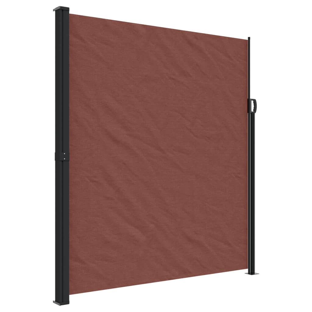 Uttrekkbar sidemarkise brun 220x500 cm