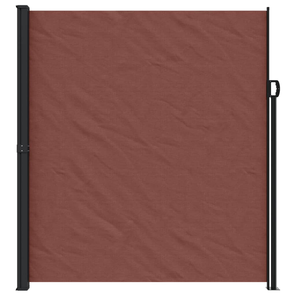 Uttrekkbar sidemarkise brun 220x500 cm