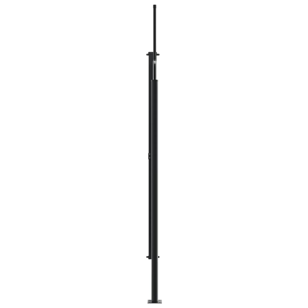 Uttrekkbar sidemarkise brun 220x500 cm