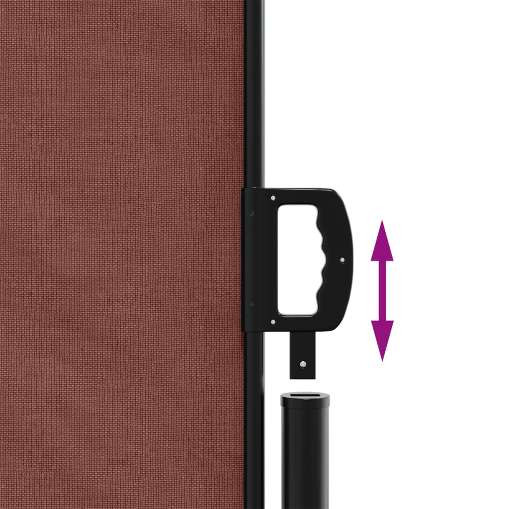 Uttrekkbar sidemarkise brun 220x500 cm