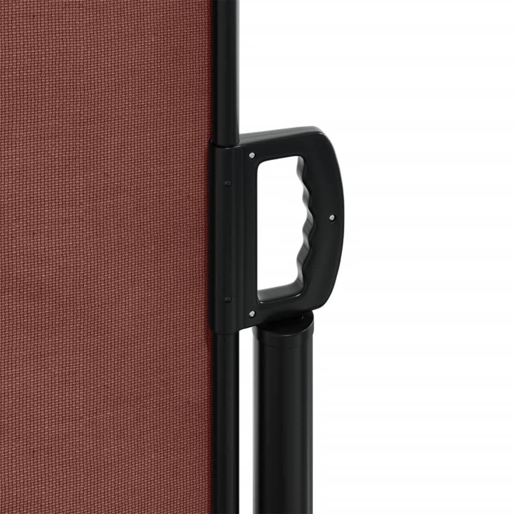 Uttrekkbar sidemarkise brun 220x500 cm